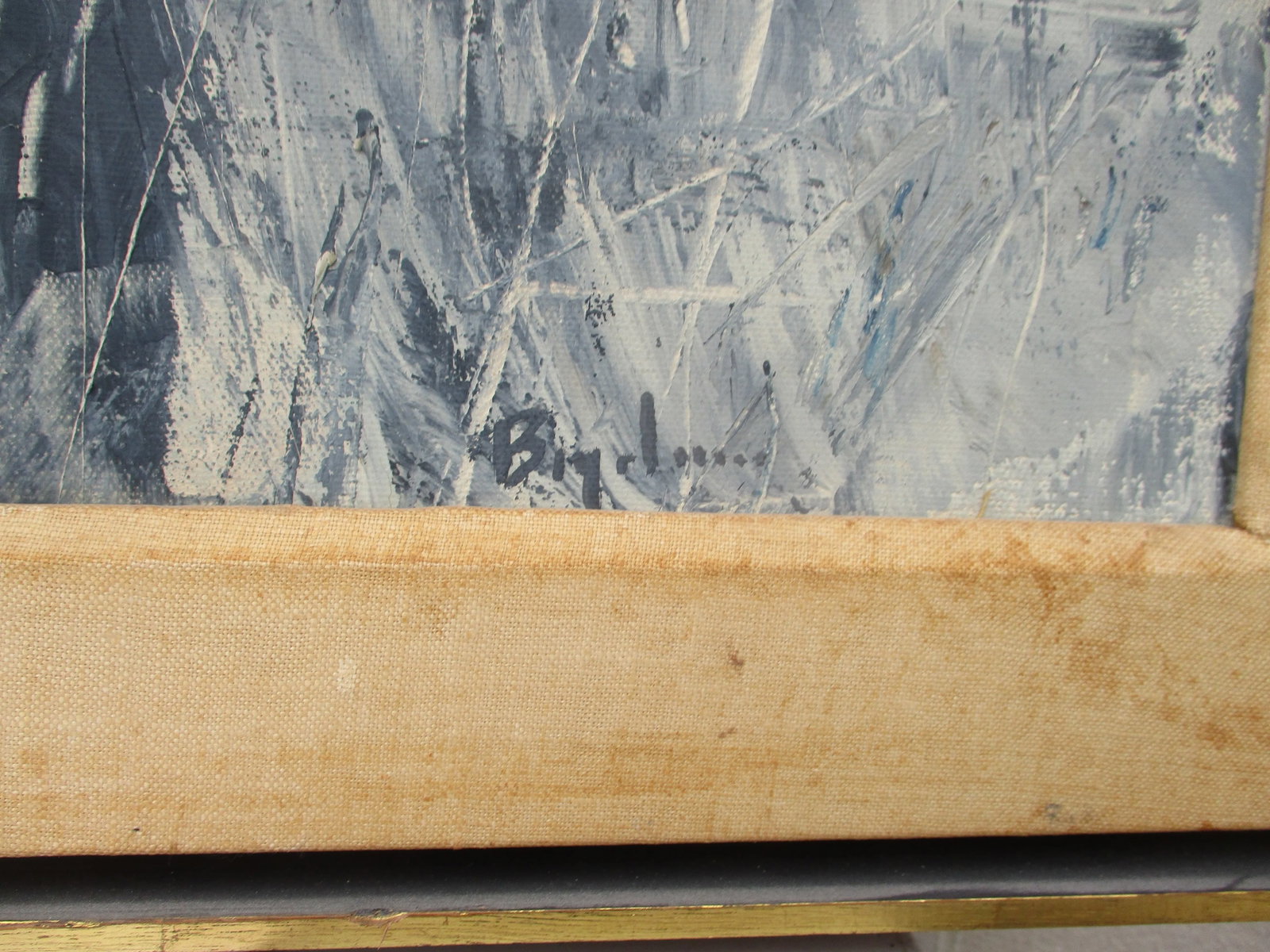 Lewis Bryden" Winters Day" on Canvas Mid-Century - 2