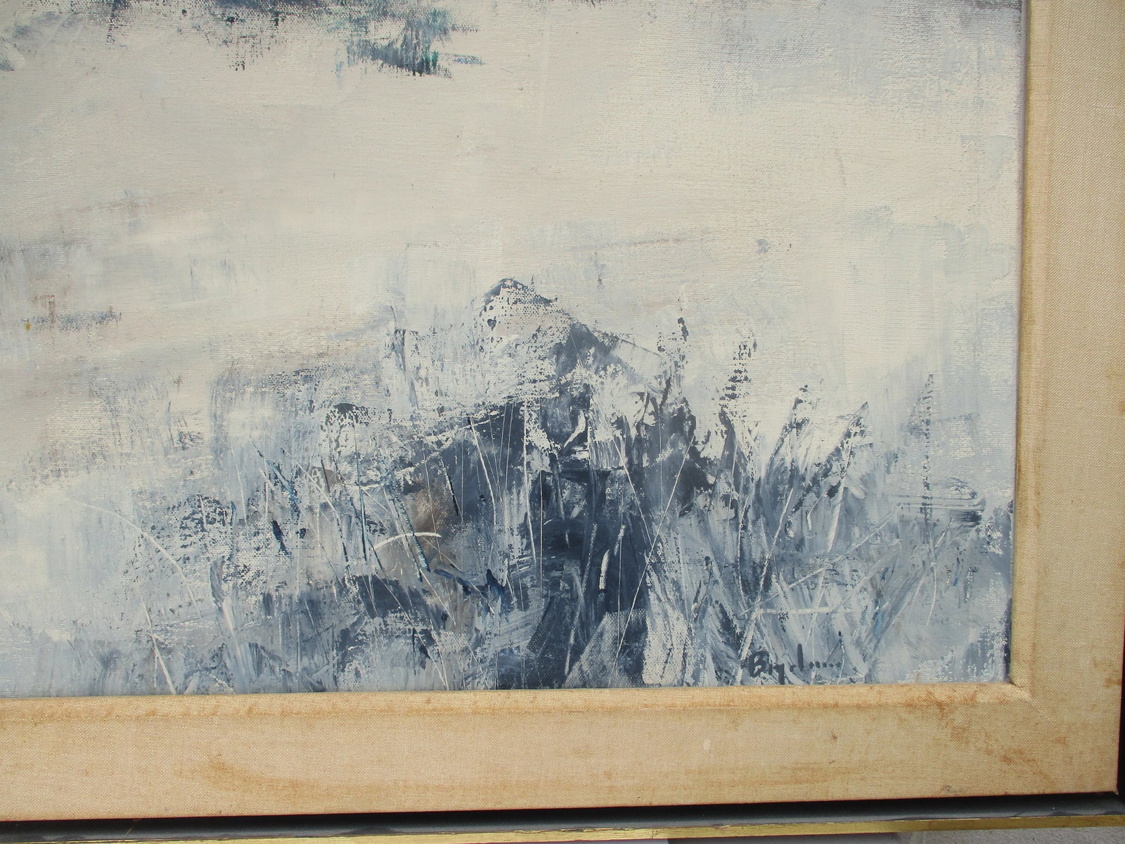 Lewis Bryden" Winters Day" on Canvas Mid-Century - 3