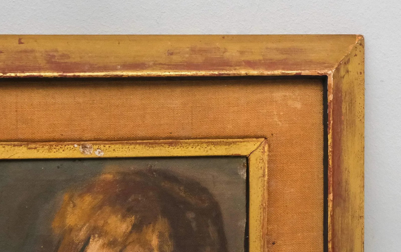 American Ashcan School Oil Painting on Board - Portrait of a Blond Girl in a Red Dress - 4