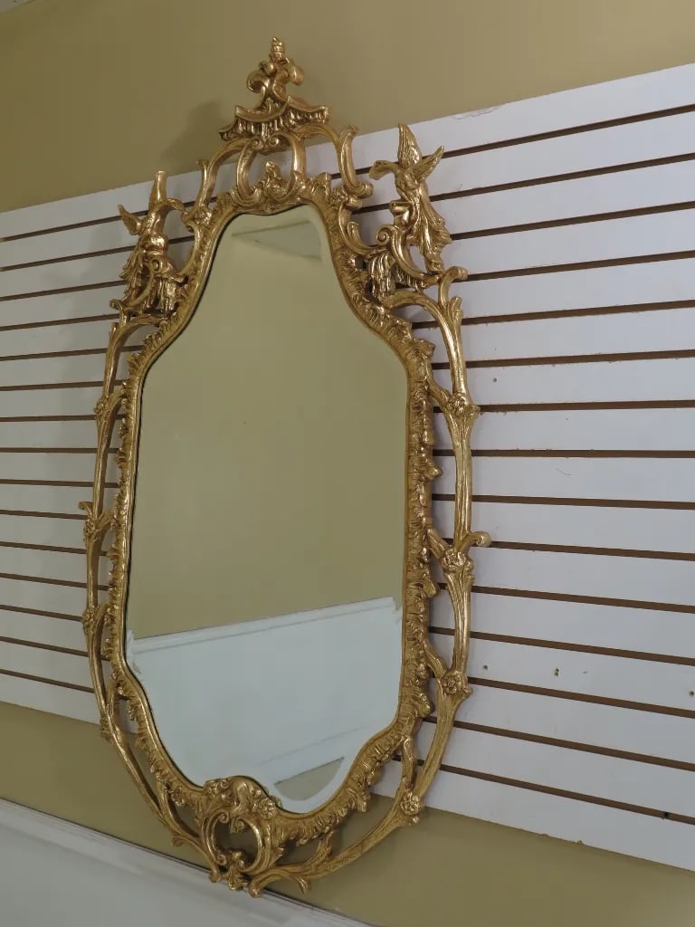 Modern Friedman Brothers Phoenix Carved Framed Mirror - 2