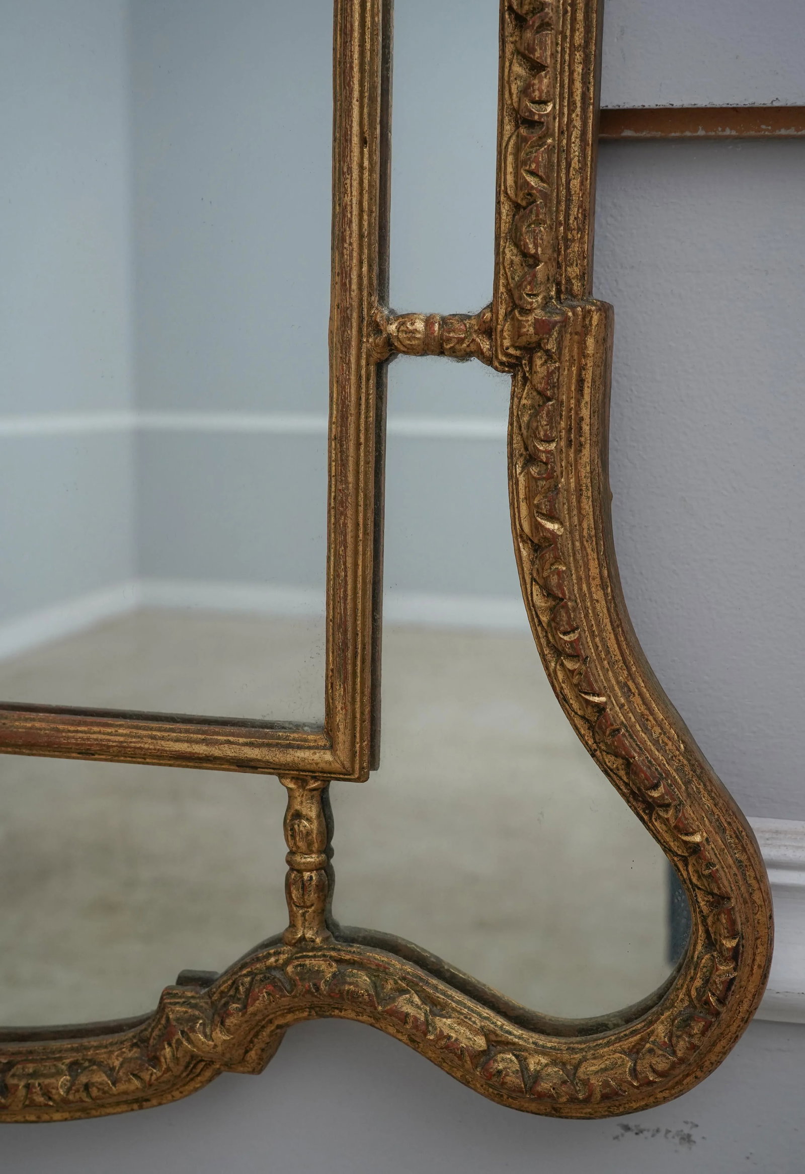Labarge Vintage Italian Gold Decorator Mirror - 3