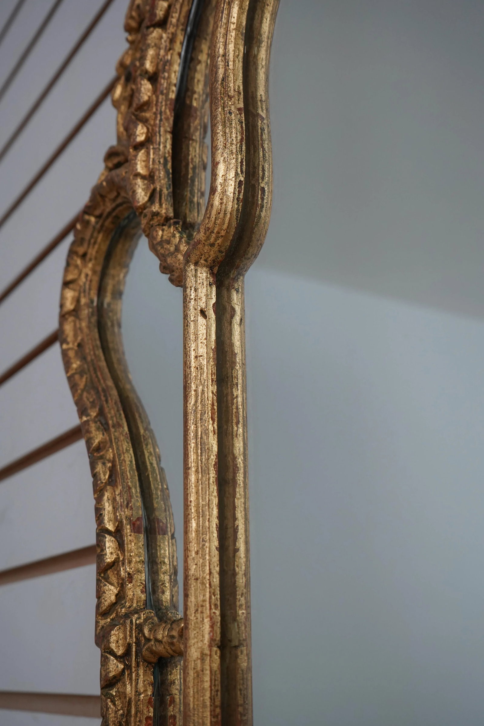 Labarge Vintage Italian Gold Decorator Mirror - 4