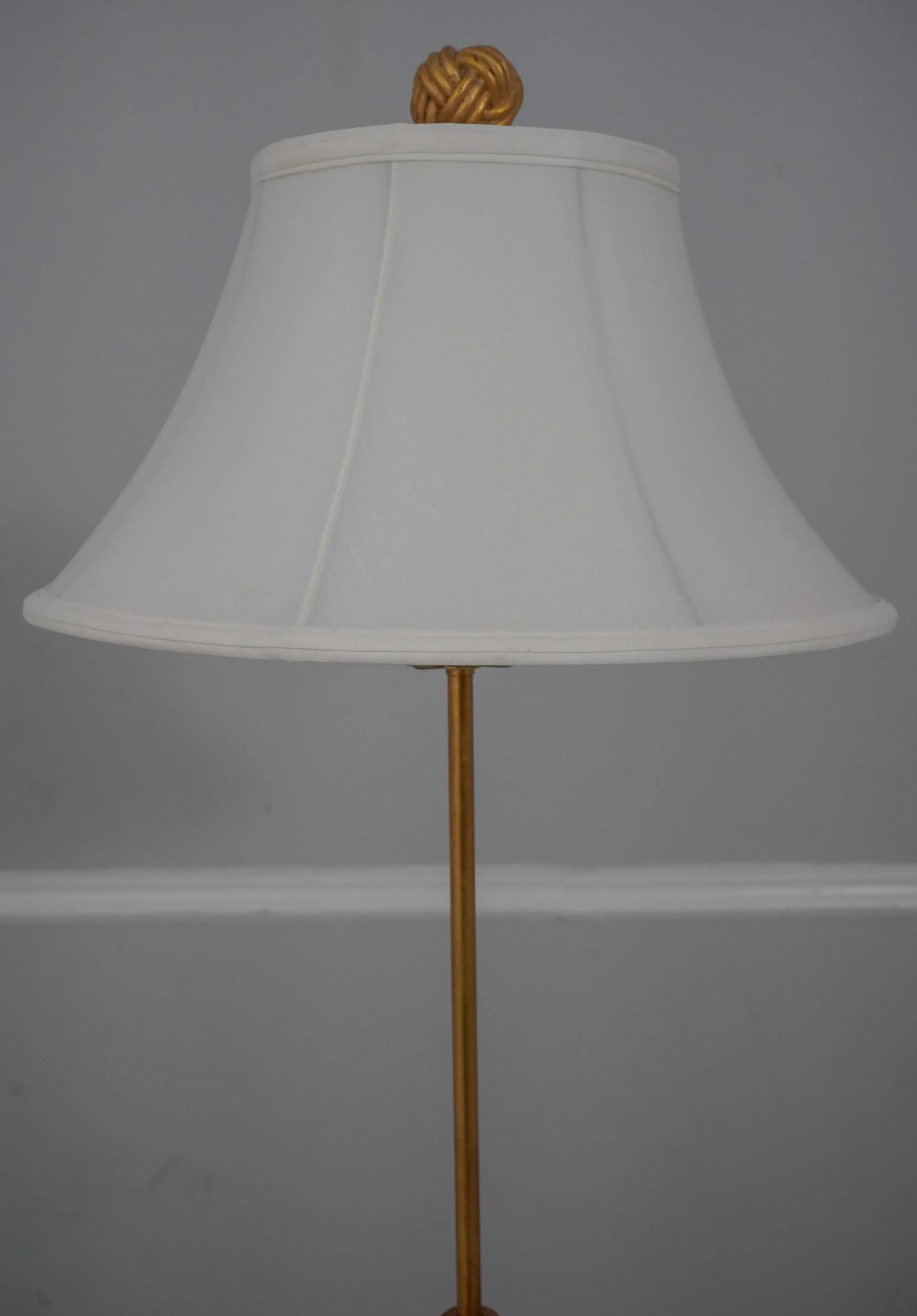 Pair Modern Design Gold Finish Floor Lamps - 3
