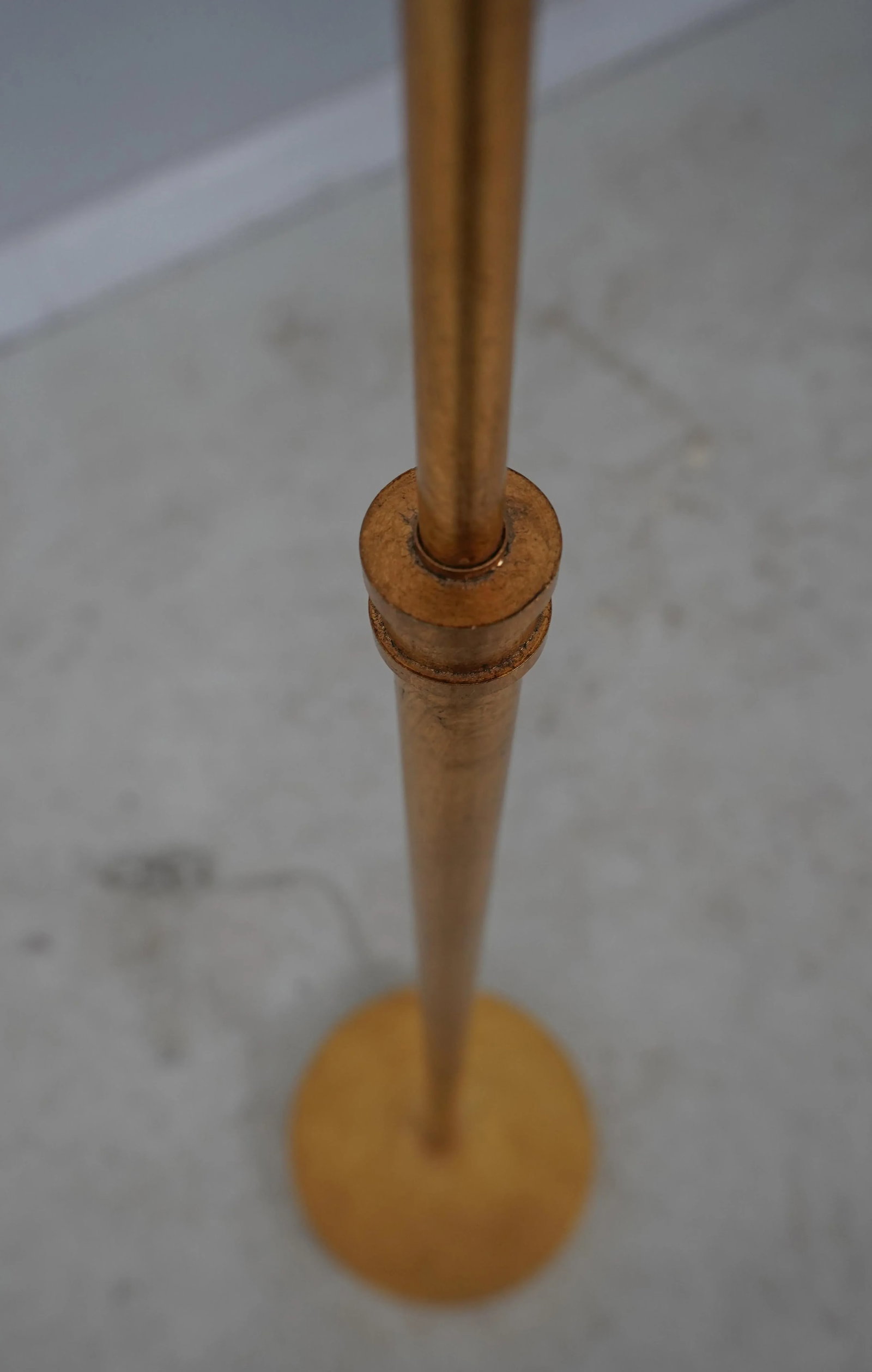 Pair Modern Design Gold Finish Floor Lamps - 5