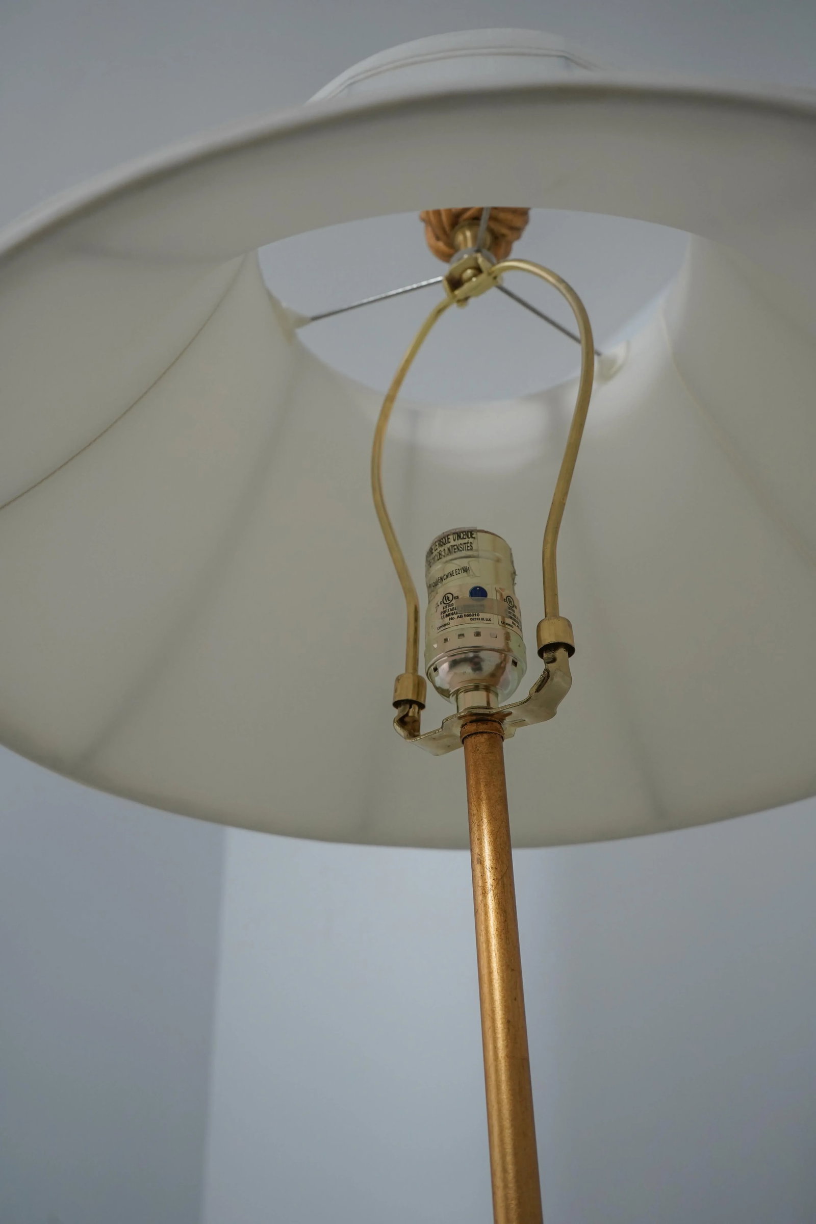 Pair Modern Design Gold Finish Floor Lamps - 8