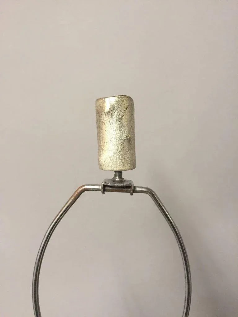 Silvered Giltmetal on Wood Table Lamps - a Pair - 3