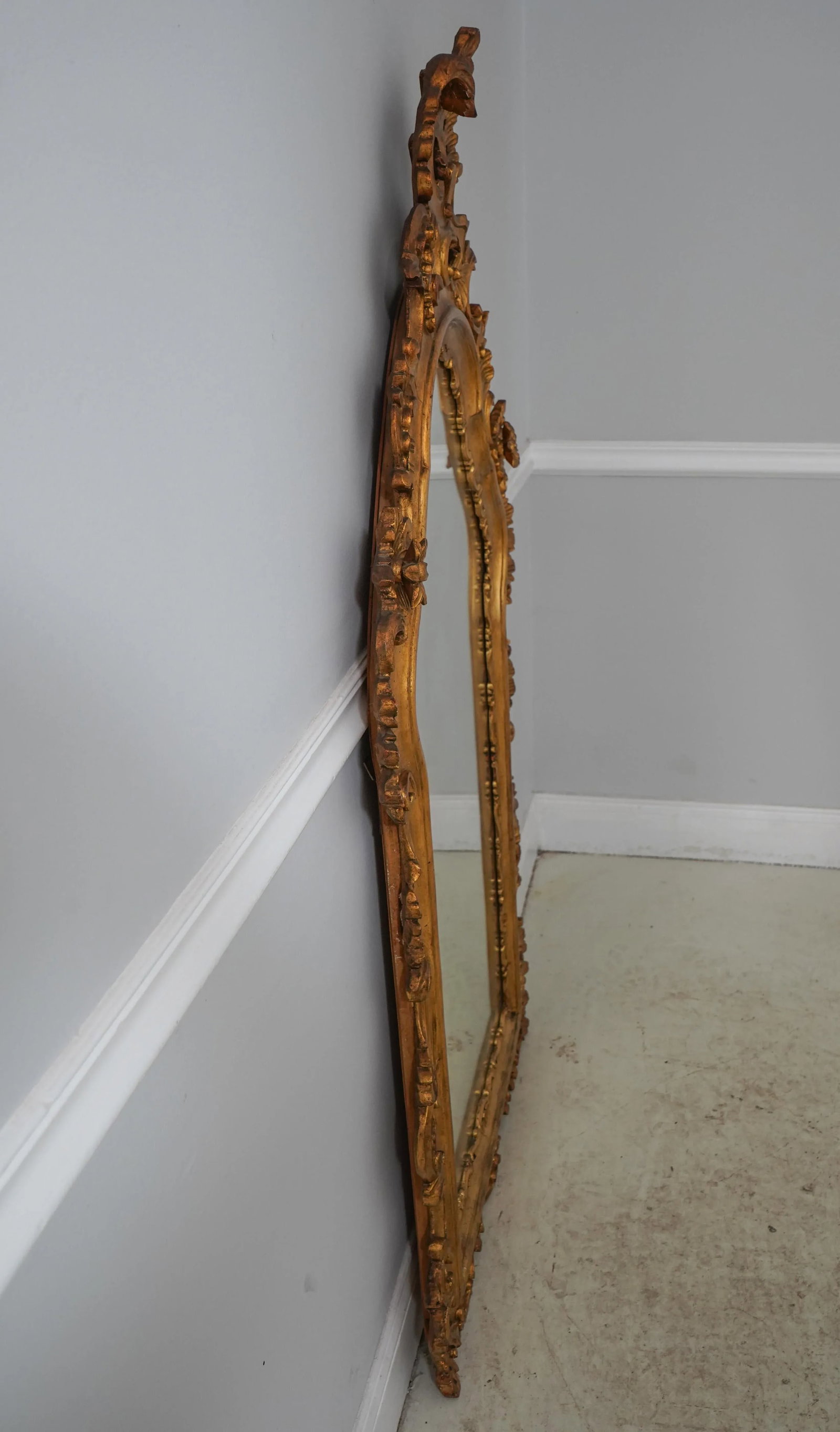 Ornate Wood Carved Frame Gold Rococo Mirror - 2