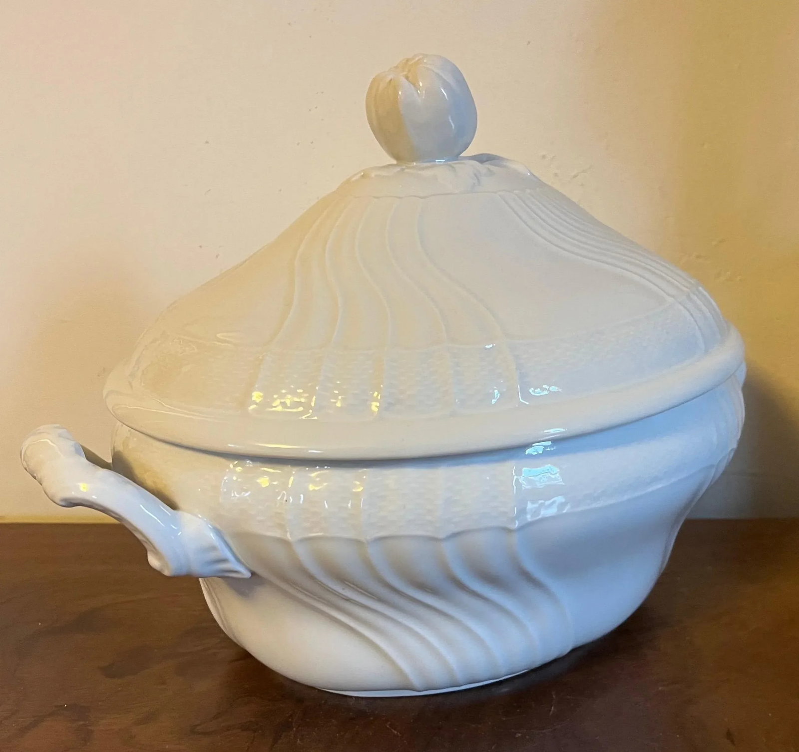 Richard Ginori Italian Blanc De Chine White Porcelain Soup Tureen - 7