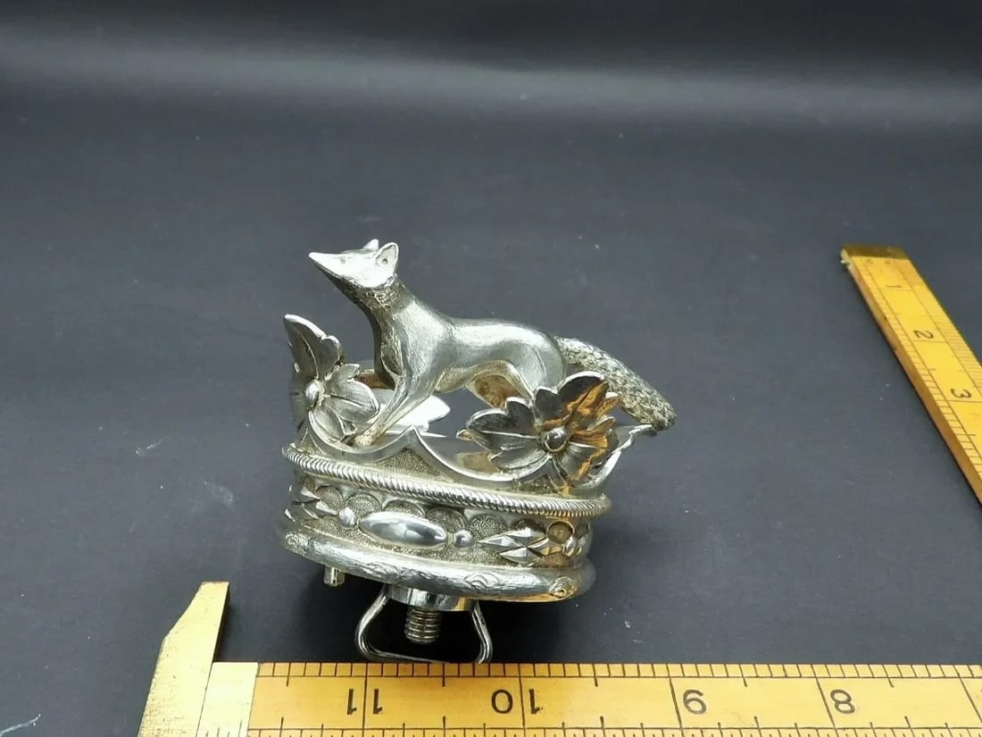 Antique Running Fox Hunt Sterling Silver John James Keith Pitcher Carafe Top Lid Cover 1835 - 2