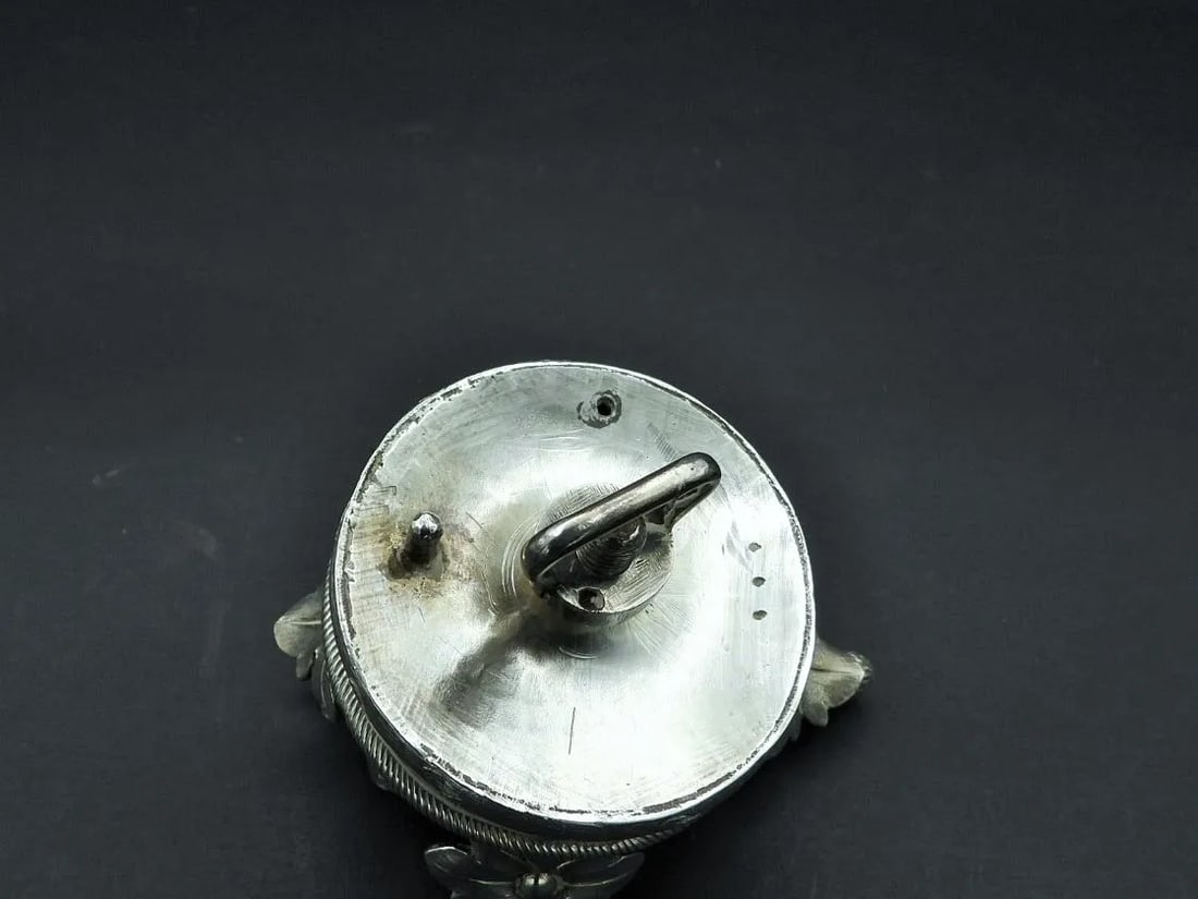Antique Running Fox Hunt Sterling Silver John James Keith Pitcher Carafe Top Lid Cover 1835 - 6