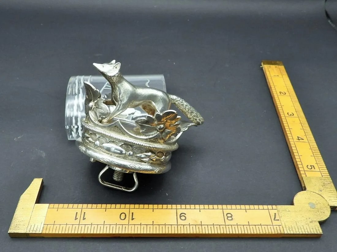 Antique Running Fox Hunt Sterling Silver John James Keith Pitcher Carafe Top Lid Cover 1835 - 7