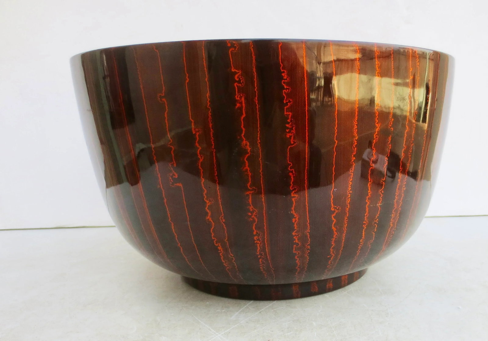 Vintage Japanese Large Noodle Bowl Echizen Lacquerware - 2