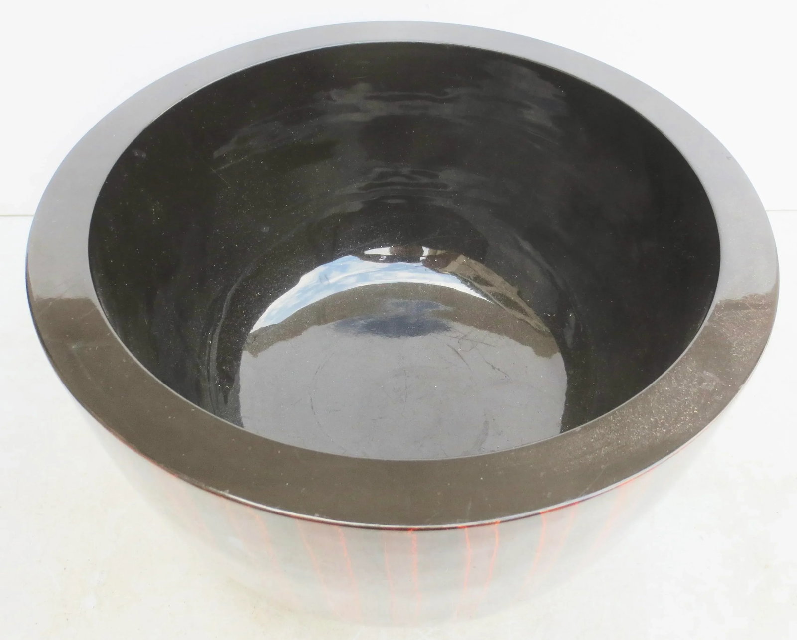 Vintage Japanese Large Noodle Bowl Echizen Lacquerware - 4
