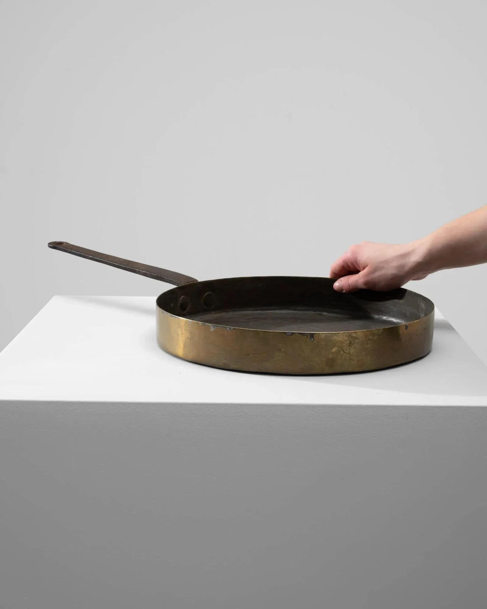 Antique French Brass Pan - 3