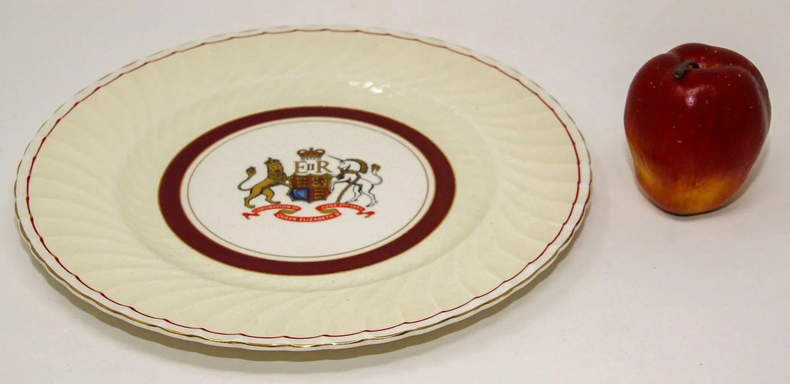 Coronation Plate Queen Elizabeth II June 2nd 1953 Burleigh Ware Burslem England - 10