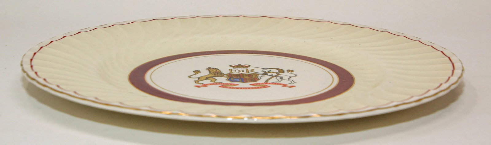 Coronation Plate Queen Elizabeth II June 2nd 1953 Burleigh Ware Burslem England - 12