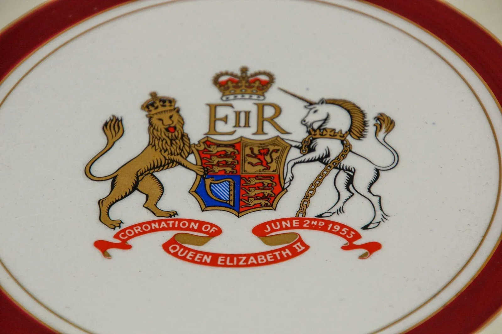 Coronation Plate Queen Elizabeth II June 2nd 1953 Burleigh Ware Burslem England - 6