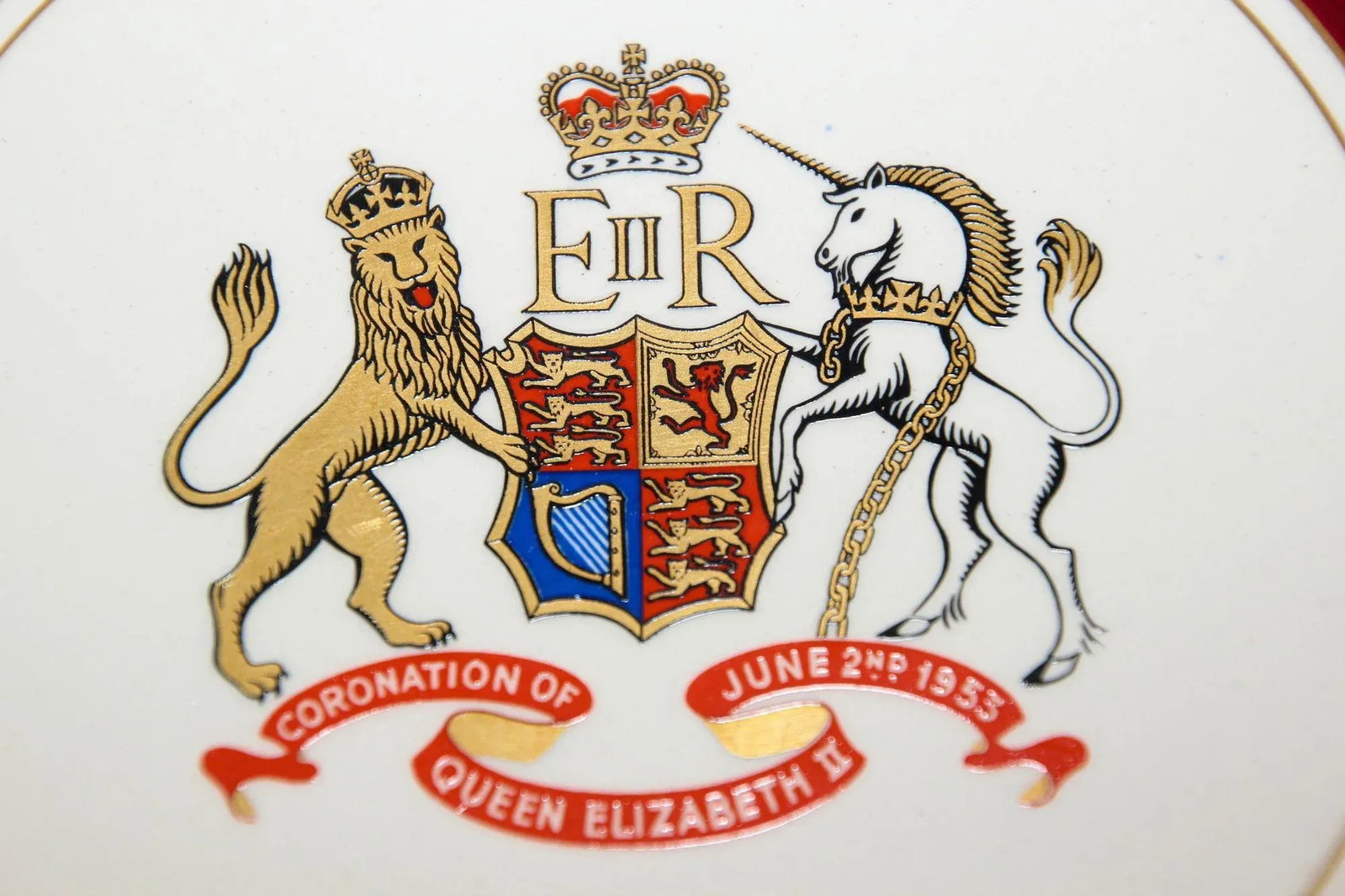 Coronation Plate Queen Elizabeth II June 2nd 1953 Burleigh Ware Burslem England - 9