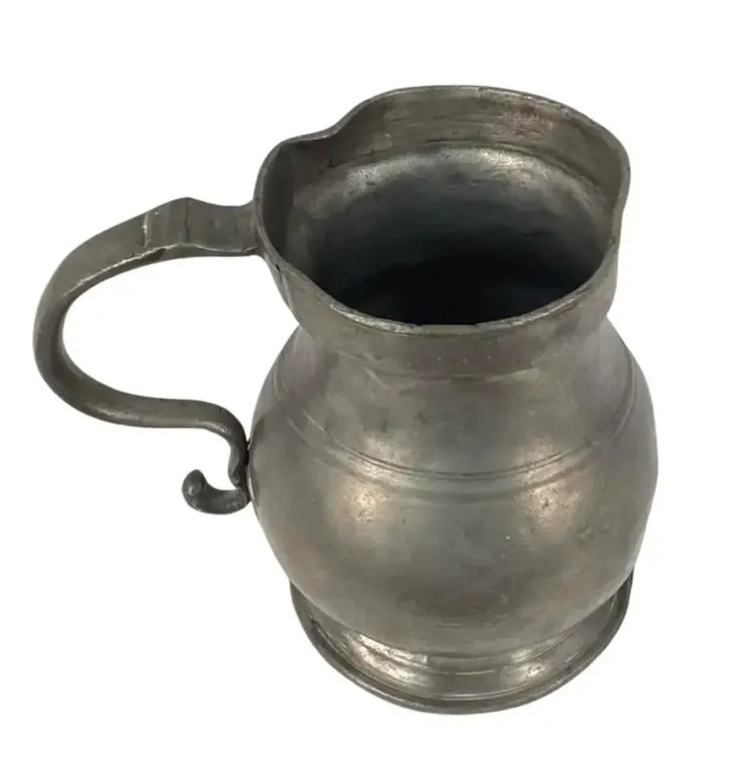19th Century English Pewter Pitcher - 4