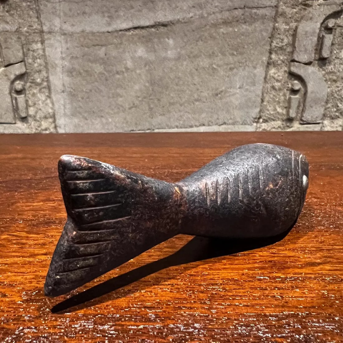 1960s Modernist Fish Handcrafted Wood Bottle Opener Mexico - 4