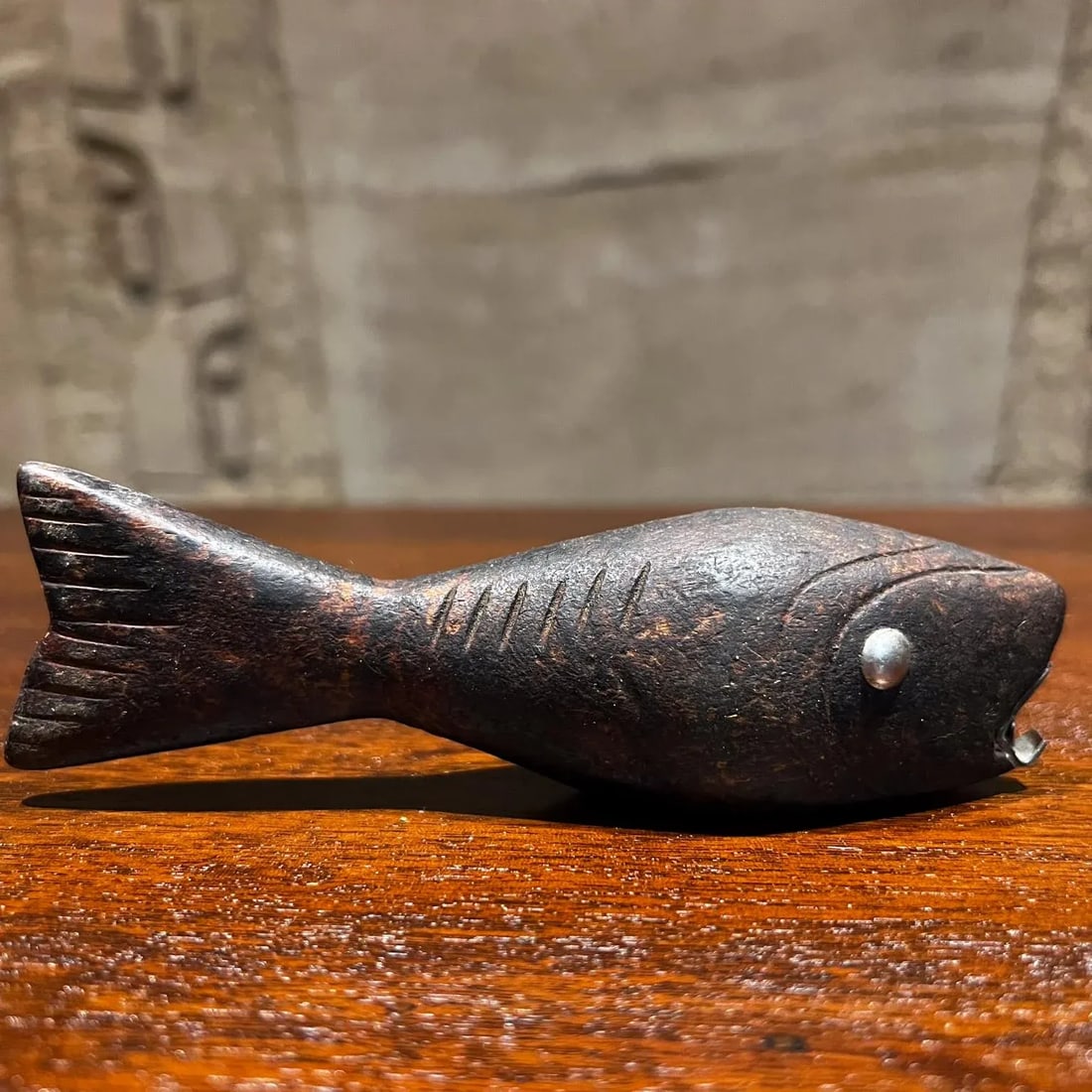 1960s Modernist Fish Handcrafted Wood Bottle Opener Mexico - 6