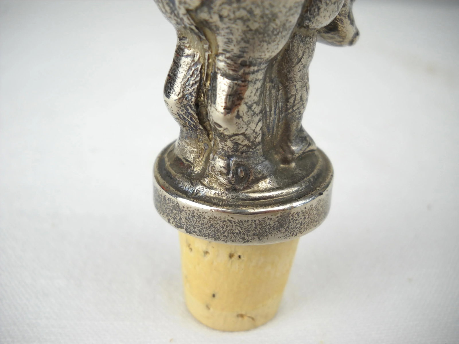 South African Silverplate Rhinoceros Bottle Stopper - 7