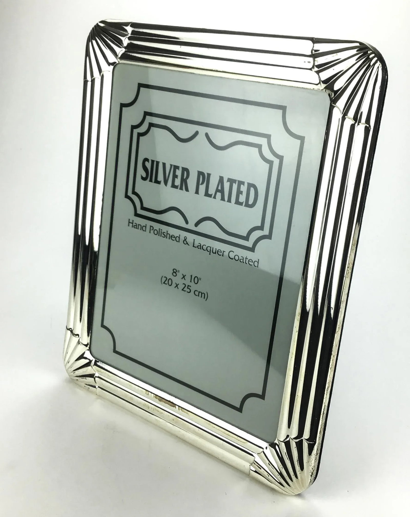 Silver Plate 8 X 10 Art Deco Design Photo Frame - 2