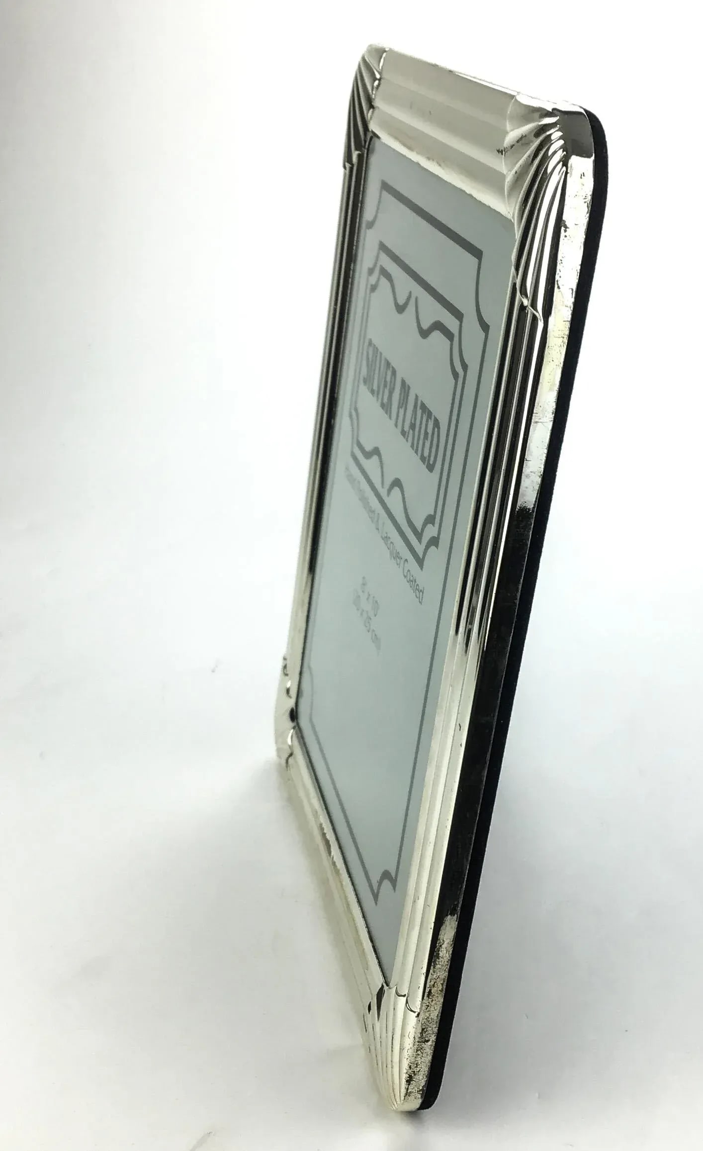 Silver Plate 8 X 10 Art Deco Design Photo Frame - 3