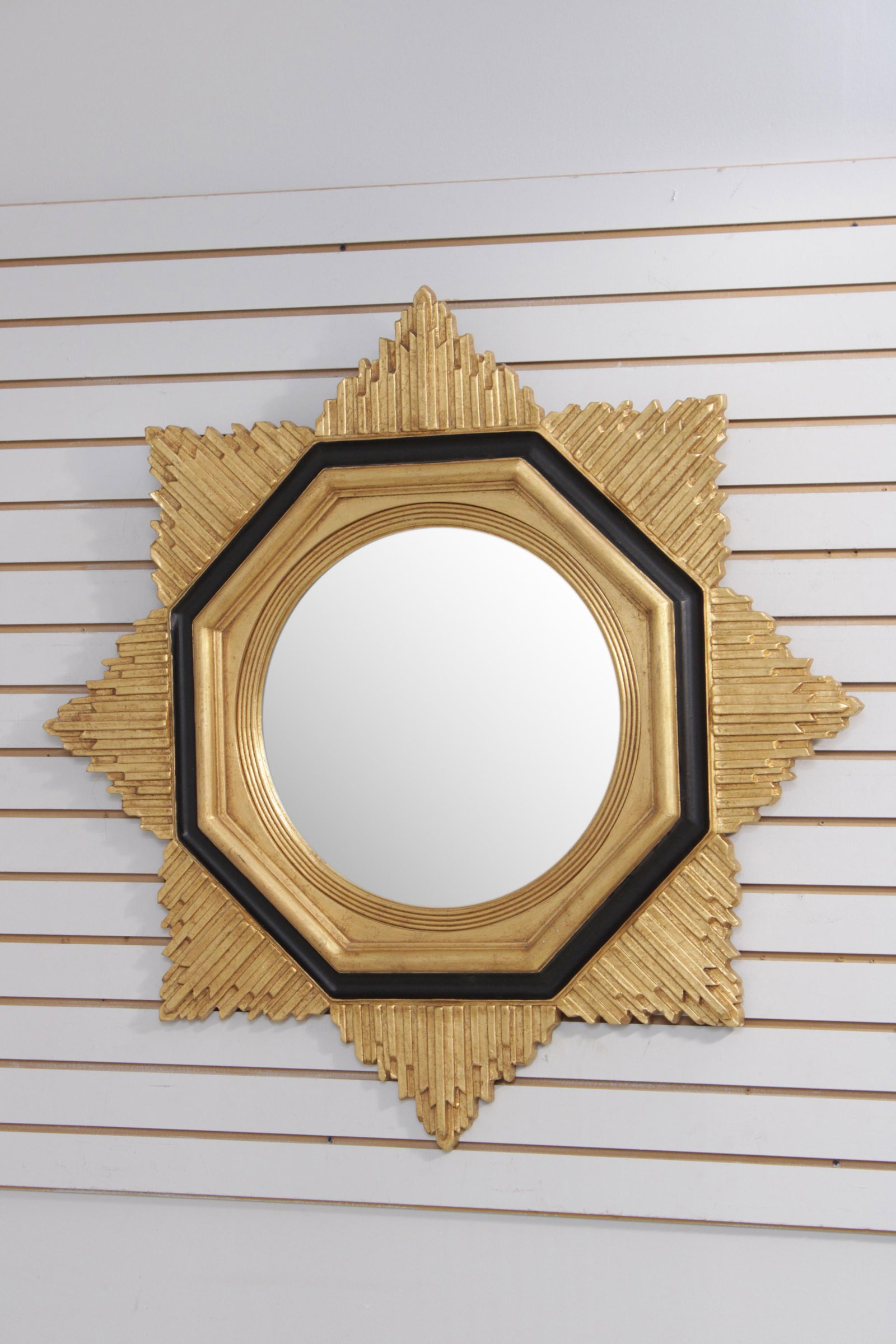Friedman Brothers Gold & Black Star Design Mirror - 2