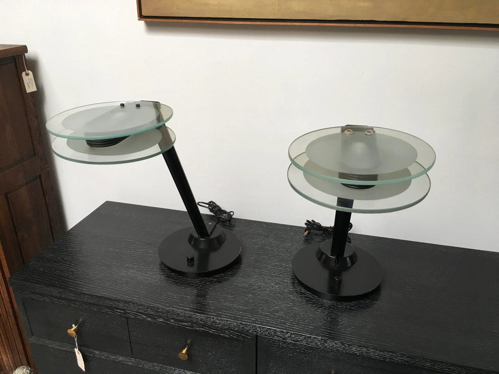 Pair of Architectural Postmodern Halogen Table Lamps by Relco Milan, 1980s - 3