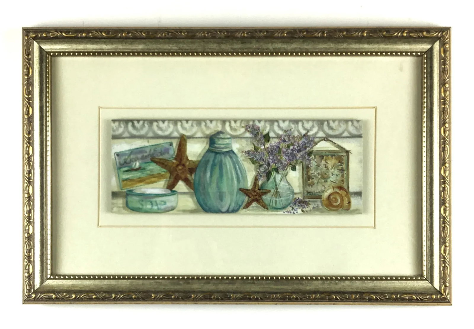 Set of Prints Framed and Matted Under Glass Beach Themed - 3