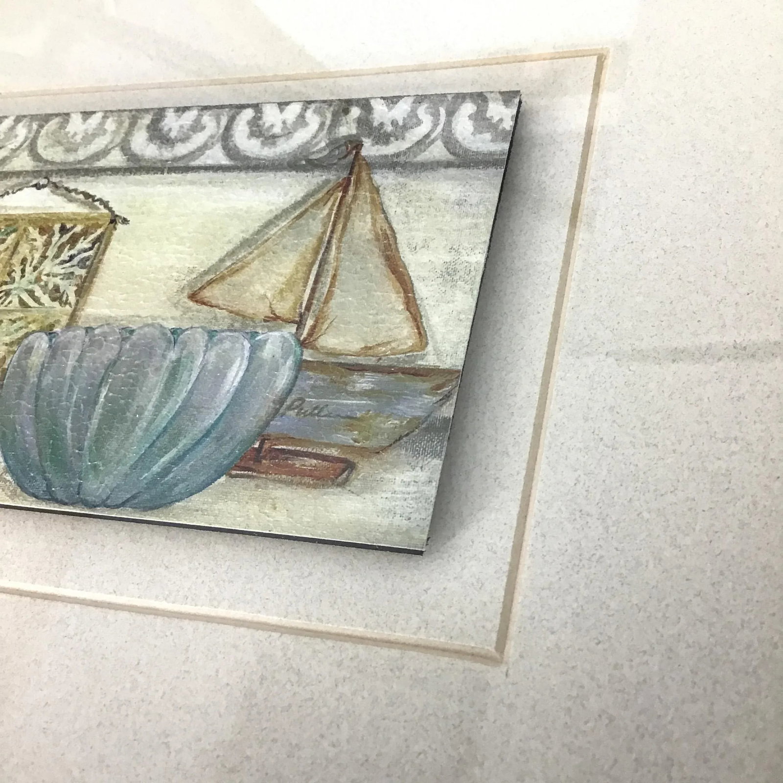 Set of Prints Framed and Matted Under Glass Beach Themed - 7