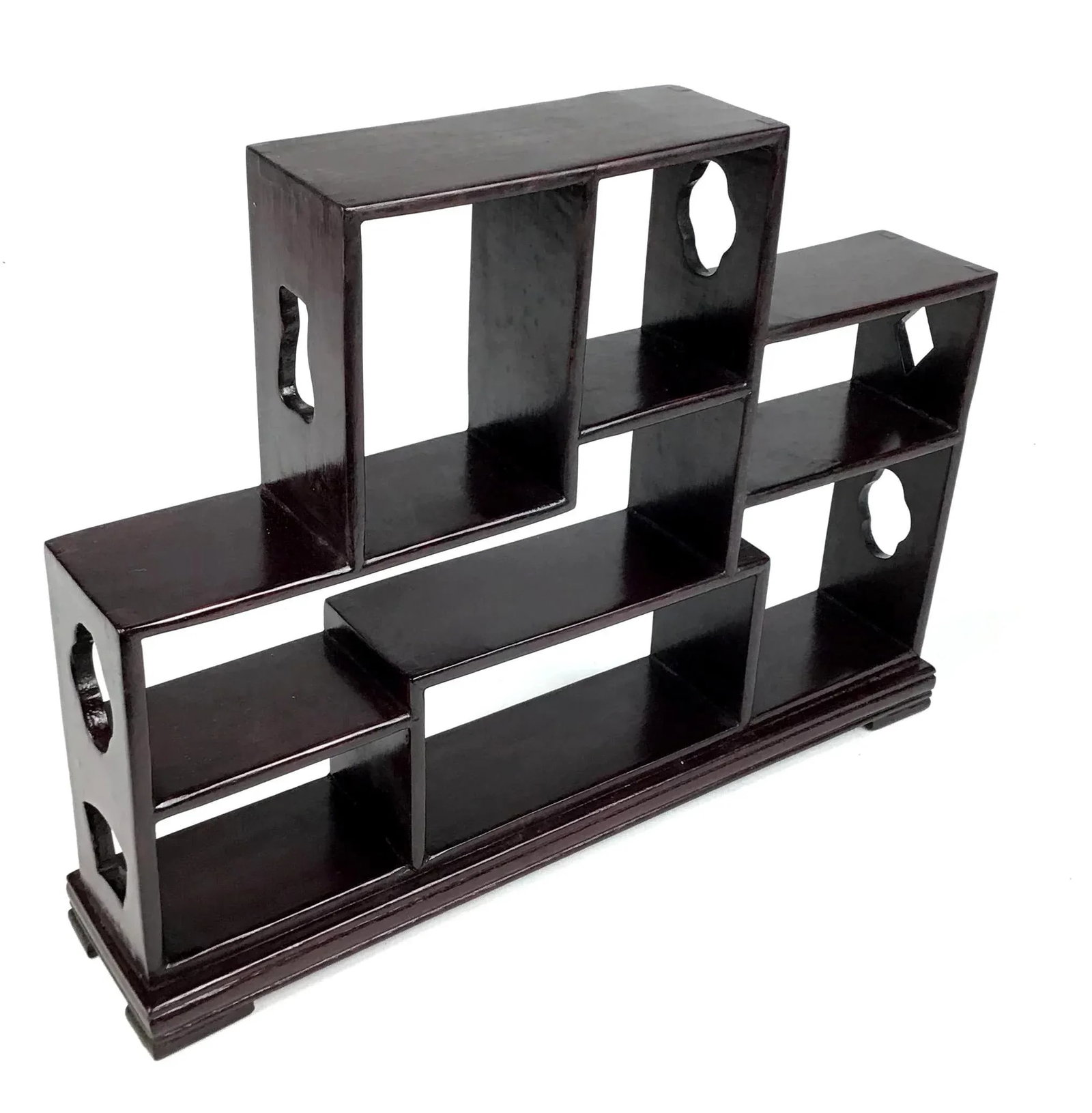 R 1910s Chinese Ming Style Nic Nac Shelf 12 X 9 X 2 - 3