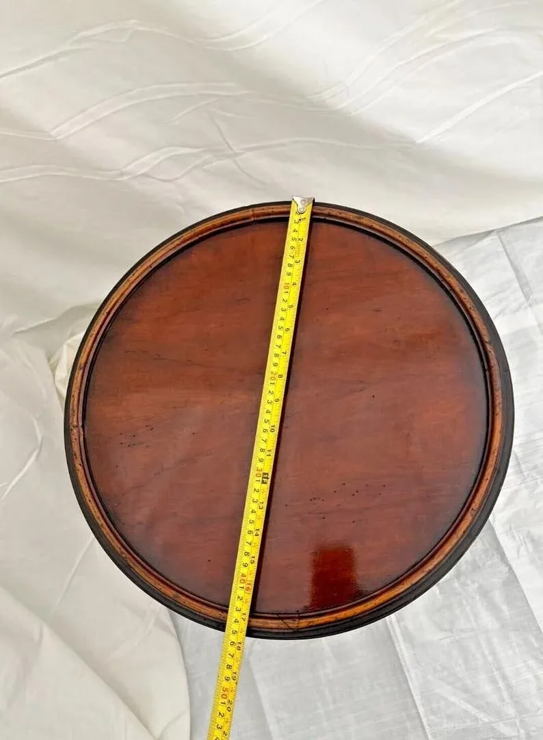 1990s Baker Furniture Round Table with shelf Plant Stand Italian Neo Classic Walnut - 8