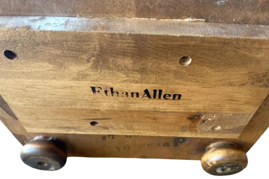 Ethan Allen Vintage Hard Rock Maple Side Table - 5