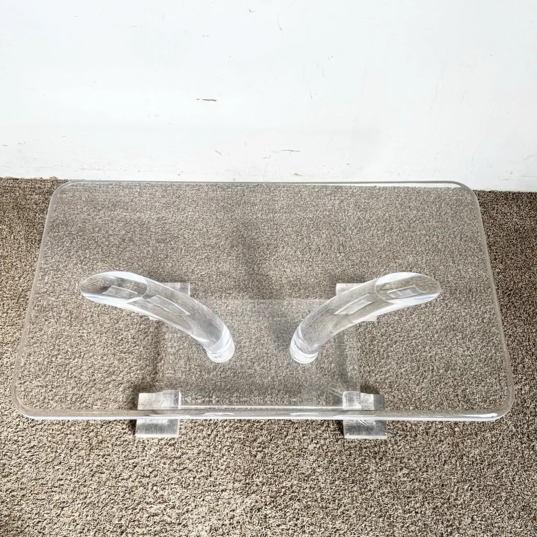 Mid Century Modern Chunky Lucite Coffee Table - 4