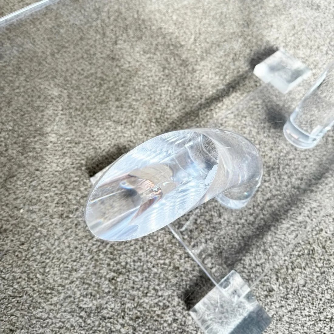 Mid Century Modern Chunky Lucite Coffee Table - 6