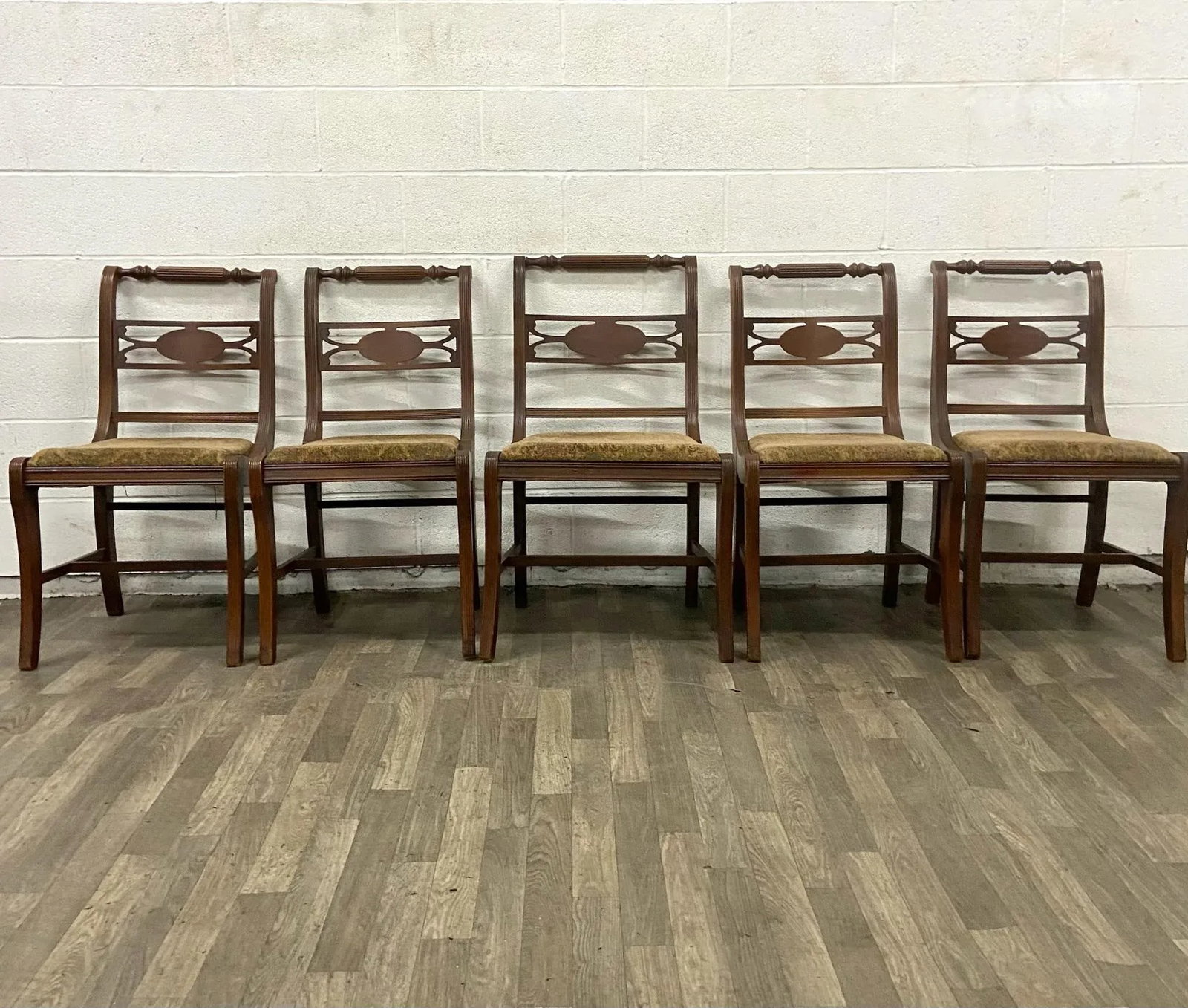 Vintage Duncan Phyfe Regency Style Dining Chairs - Set of 5 - 3