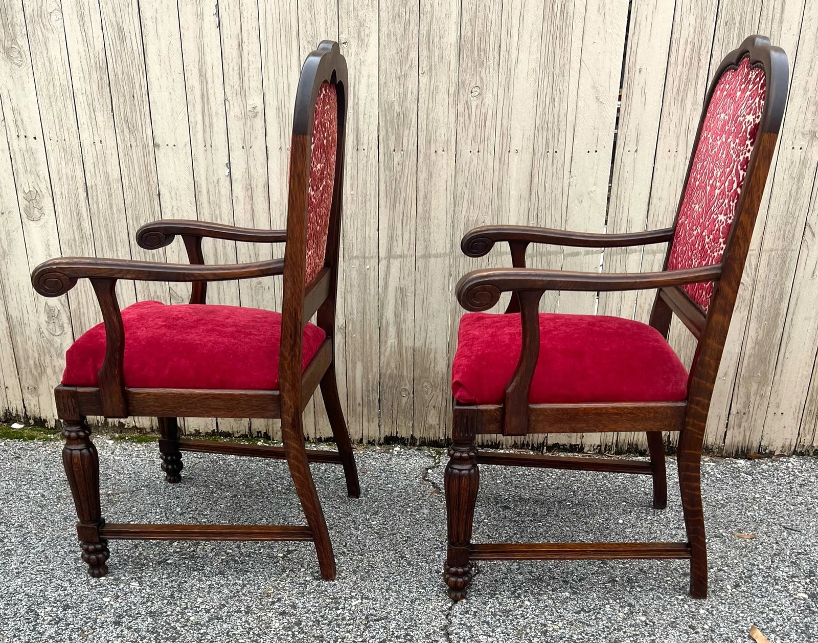 Vintage Louis XVI or French Country Style Bergere Arm Chairs - Pair - 6