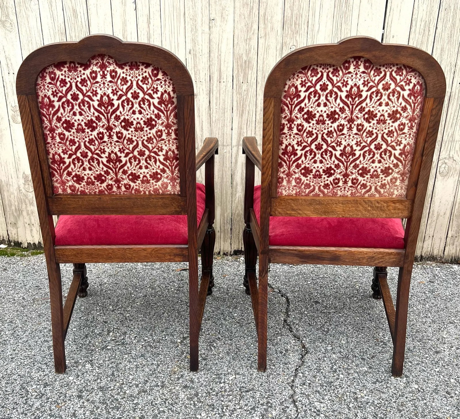Vintage Louis XVI or French Country Style Bergere Arm Chairs - Pair - 8