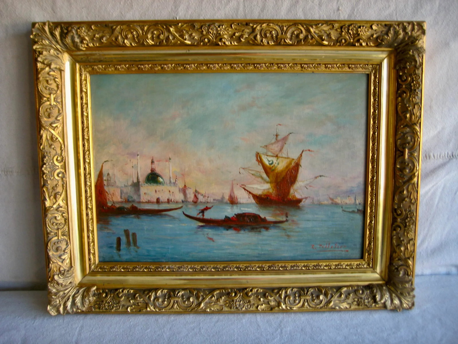 Pair of Venetian Oil Painting - 2