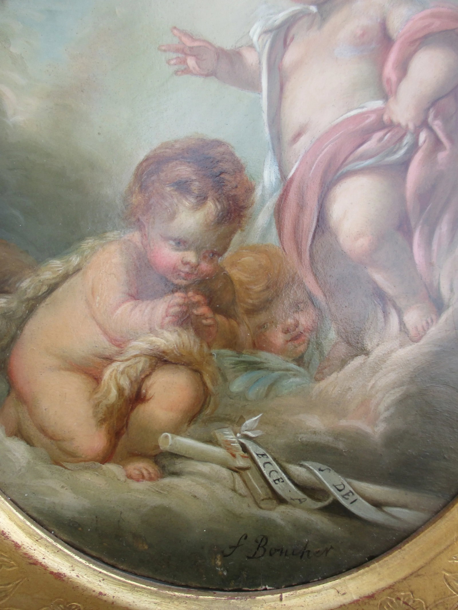 After Francois Boucher Christ and St John as Children Circa Late 19th - 4