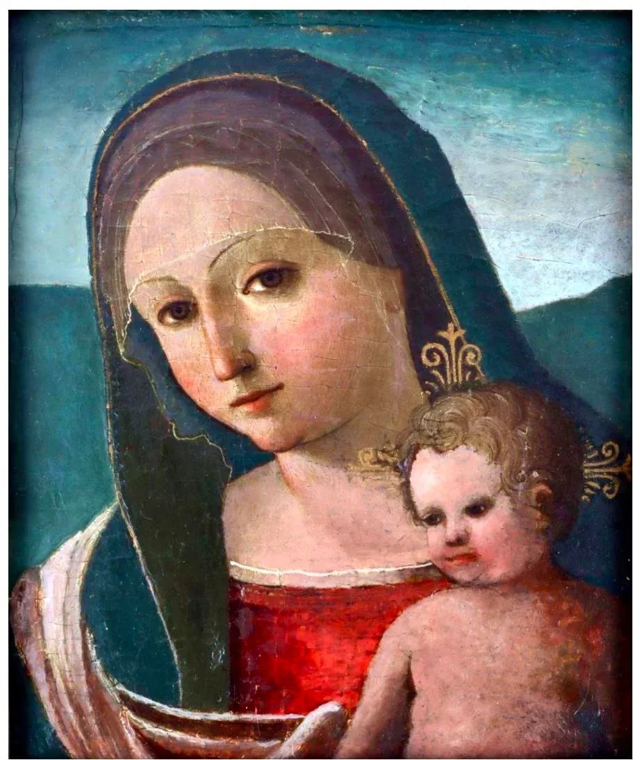 Italian Baroque Madonna and Child Oil on Board Painting - 2