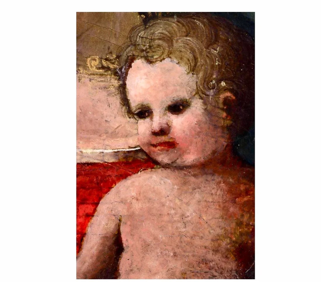 Italian Baroque Madonna and Child Oil on Board Painting - 4