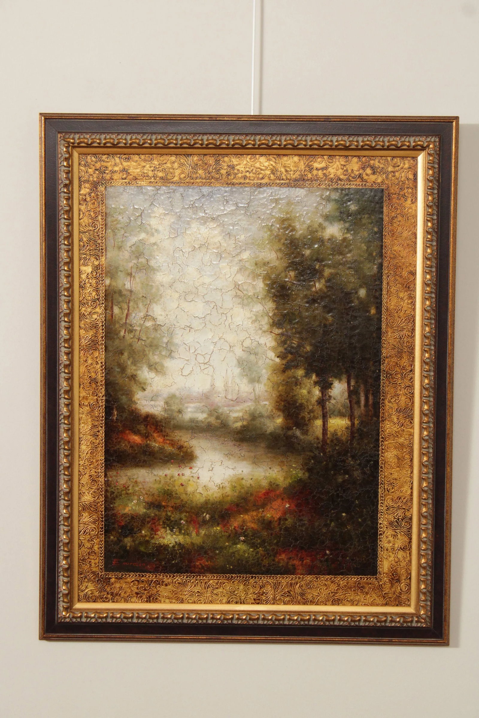 Vintage American Impressionist Style Painting of a Stream, After William Otto Emerson - 2
