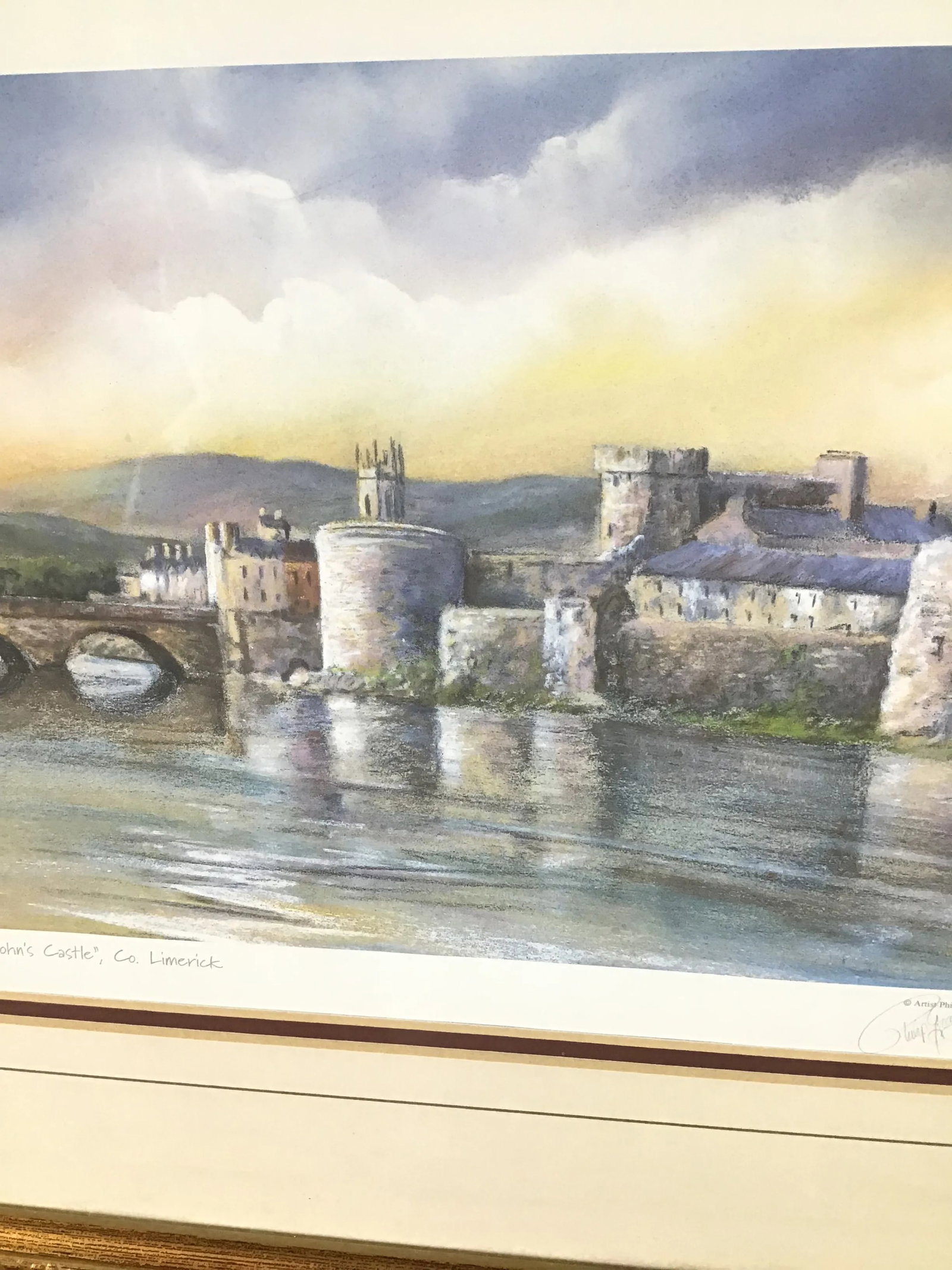 Gold Framed Print of King John's Castle by Philip Gray - 4