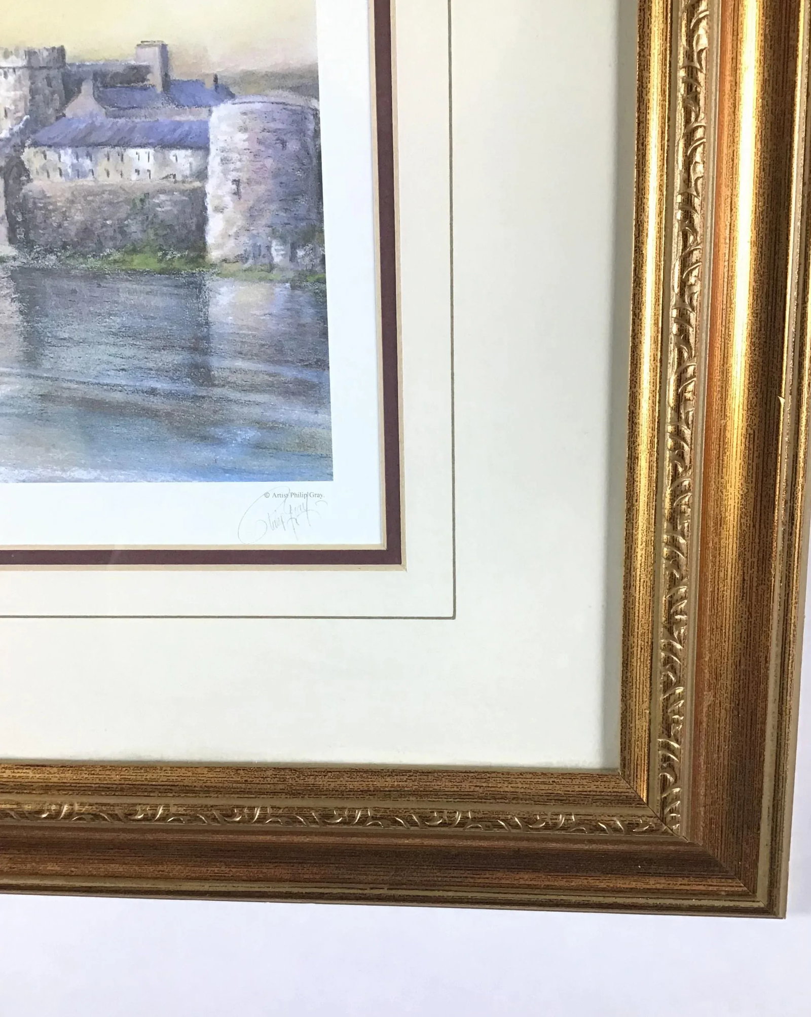 Gold Framed Print of King John's Castle by Philip Gray - 5