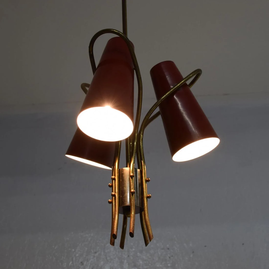 Mid-Century Modern French Chandelier in the Style of Pierre Guariche - 3
