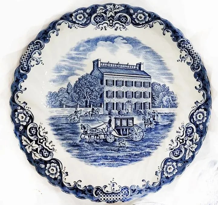 Johnson Brothers China Heritage Hall Blue Pattern - Made in Staffordshire England - 4