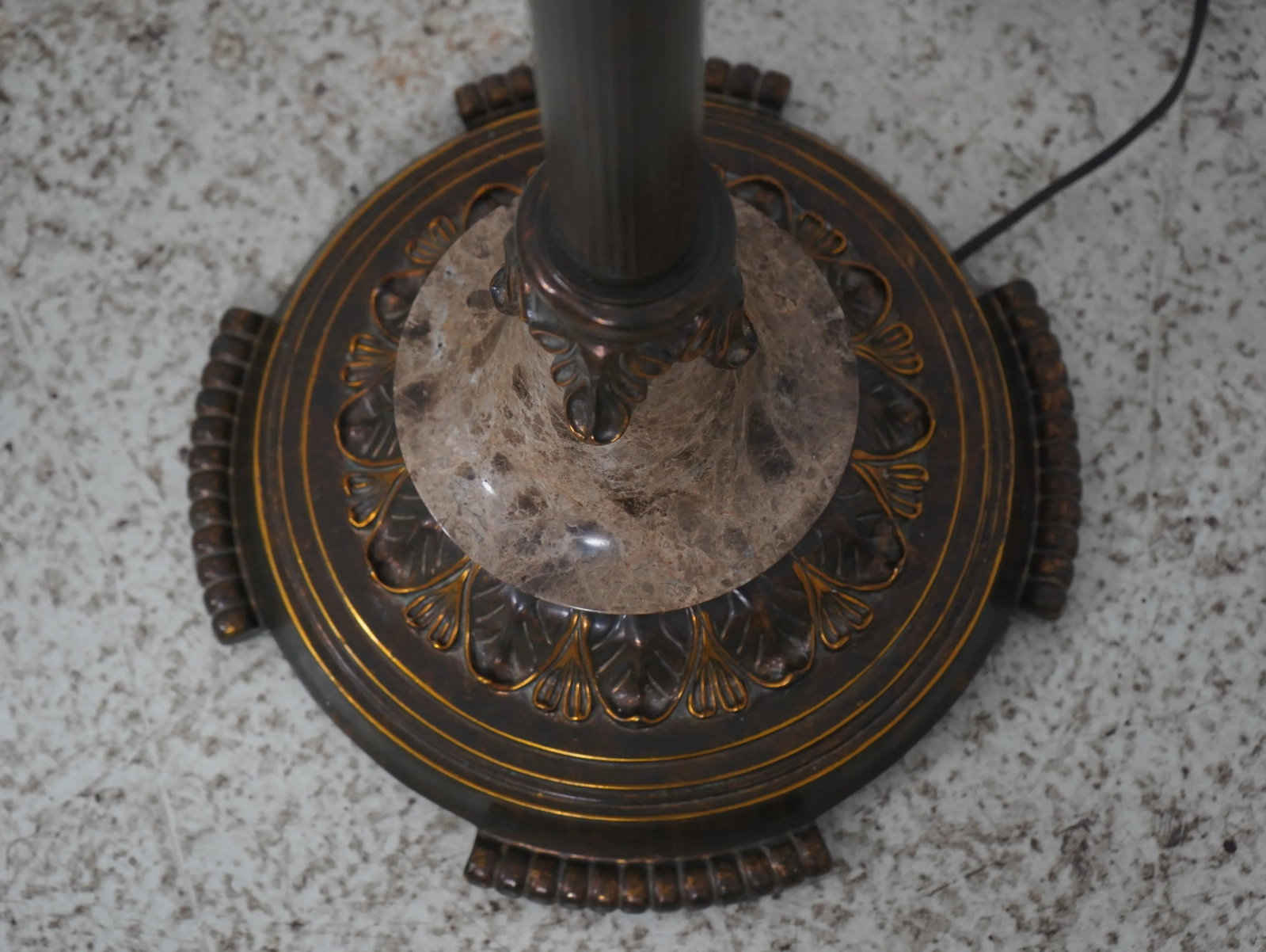 Nice Decorative Floor Lamp W. Marble Inserts - 8